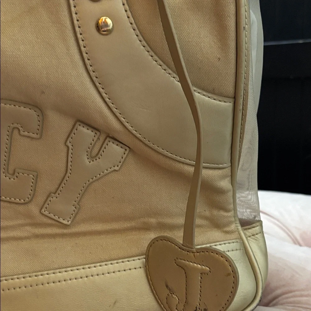 Y2K Juicy Couture Metallic Gold Dog Bag Satchel